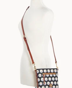 Dooney & Bourke Game Day Ready|Printed Fabric<NFL Small Zip Crossbody STEELERS