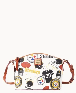 Dooney & Bourke Game Day Ready|Printed Fabric<NFL Suki Crossbody Steelers