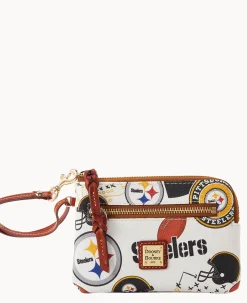 Dooney & Bourke Grab and Go|Wristlets<NFL Zip Around Wristlet STEELERS