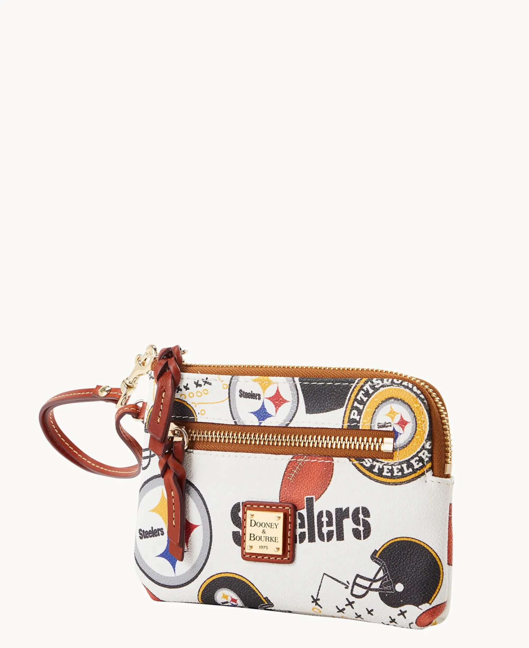 Dooney & Bourke Grab and Go|Wristlets<NFL Zip Around Wristlet STEELERS