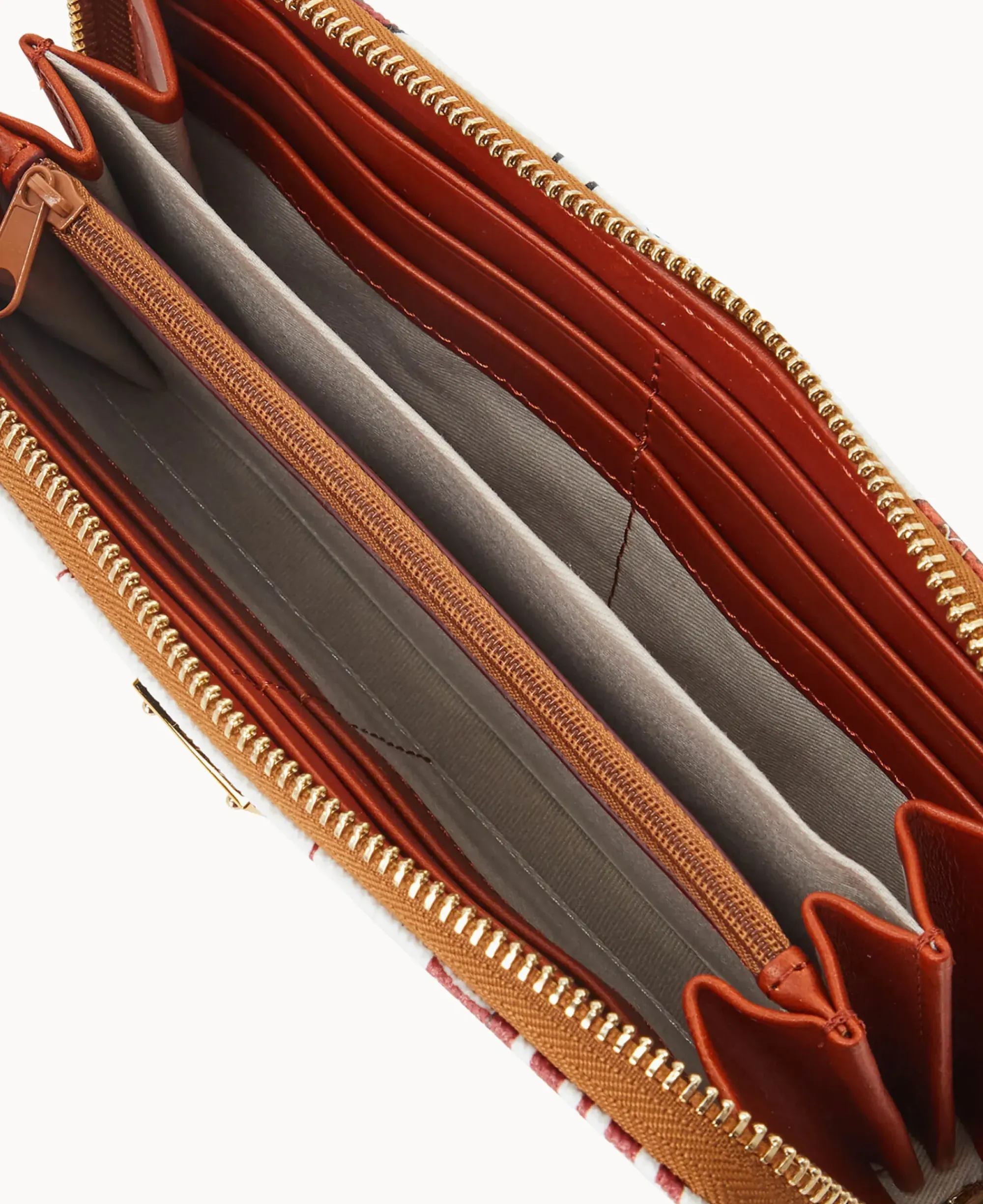 Dooney & Bourke Grab and Go|Wristlets<NFL Large Zip Around Wristlet TEXANS