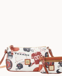 Dooney & Bourke Game Day Ready|Printed Fabric<NFL Lexi Crossbody Sm Coin Case TEXANS