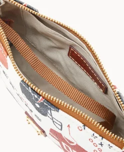 Dooney & Bourke Game Day Ready|Printed Fabric<NFL Lexi Crossbody Sm Coin Case TEXANS