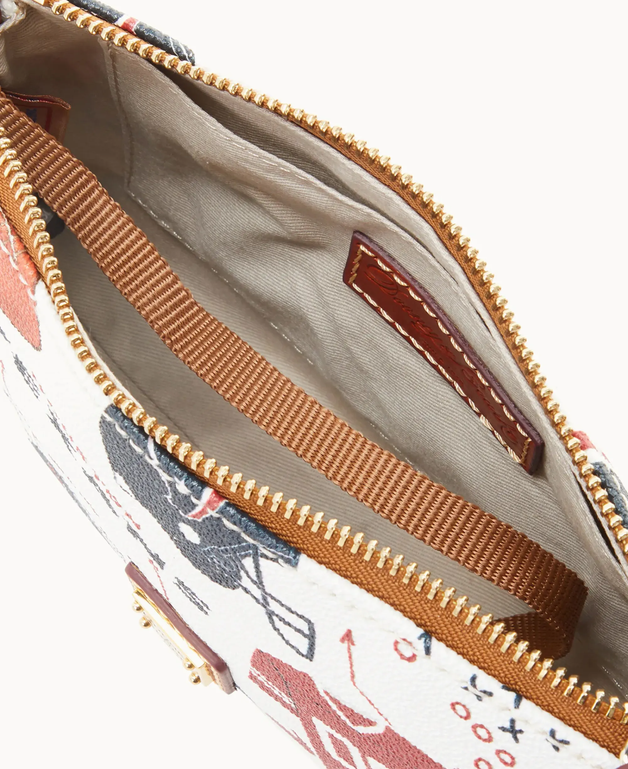 Dooney & Bourke Game Day Ready|Printed Fabric<NFL Lexi Crossbody Sm Coin Case TEXANS