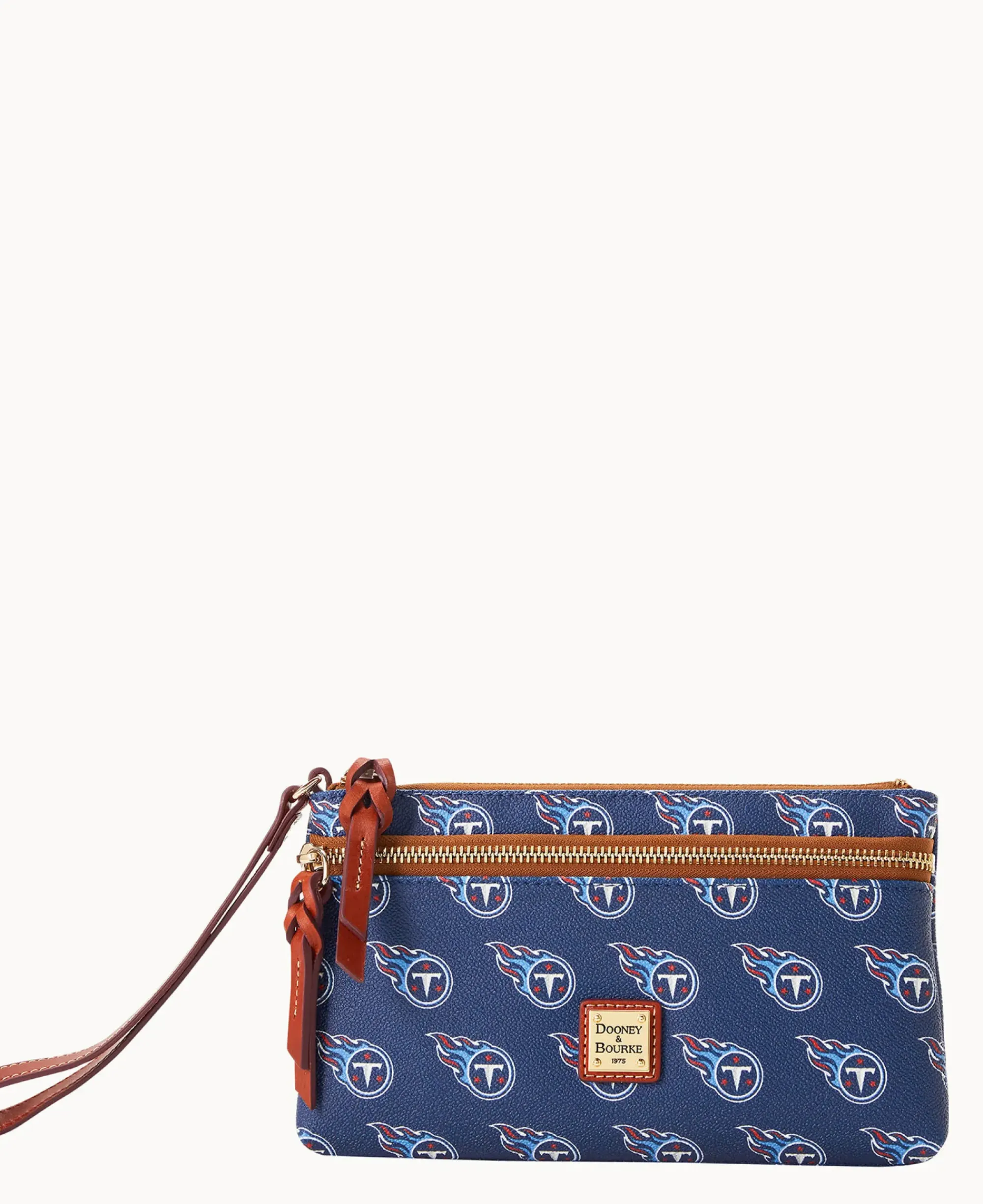 Dooney & Bourke Grab and Go|Wristlets<NFL Titans Double Zip Wristlet Tennessee Titans