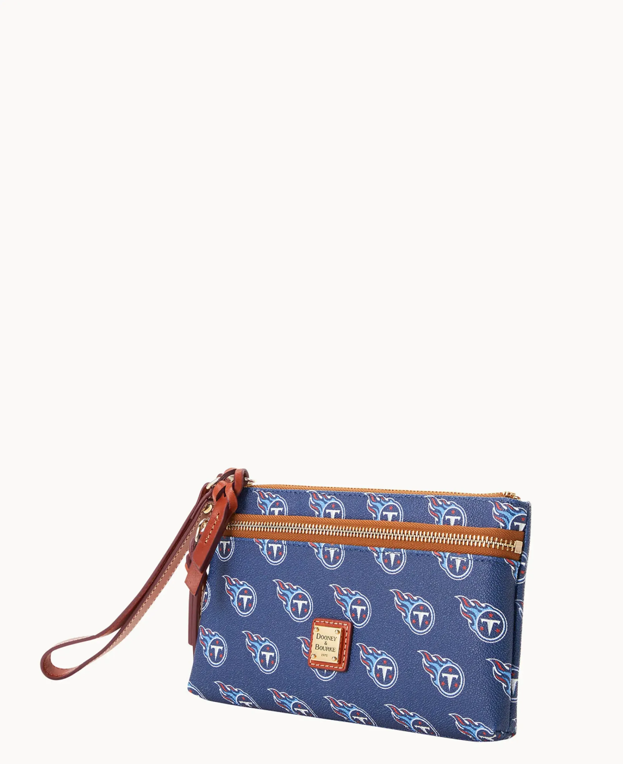 Dooney & Bourke Grab and Go|Wristlets<NFL Titans Double Zip Wristlet Tennessee Titans