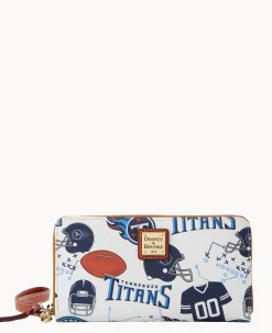 Dooney & Bourke Grab and Go|Wristlets<NFL Large Zip Around Wristlet TITANS