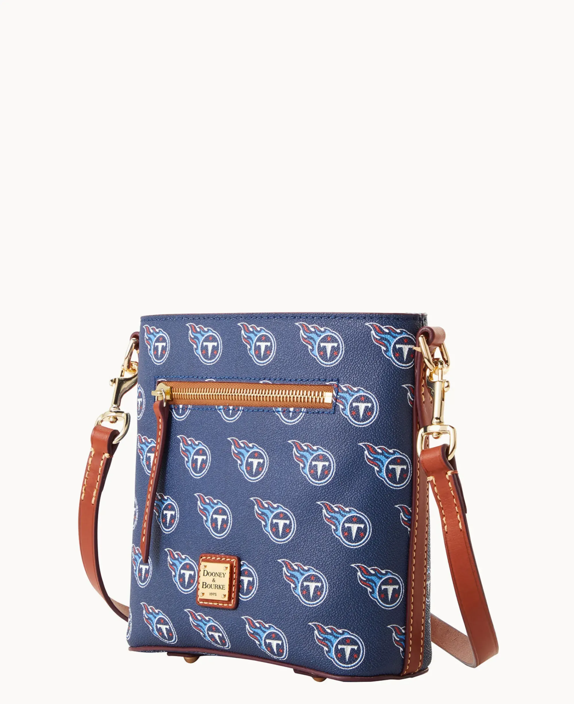 Dooney & Bourke Game Day Ready|Printed Fabric<NFL Small Zip Crossbody TITANS