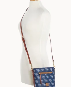 Dooney & Bourke Game Day Ready|Printed Fabric<NFL Small Zip Crossbody TITANS