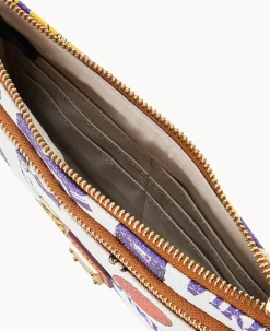 Dooney & Bourke Grab and Go|Wristlets<NFL Vikings Double Zip Wristlet Minnesota Vikings