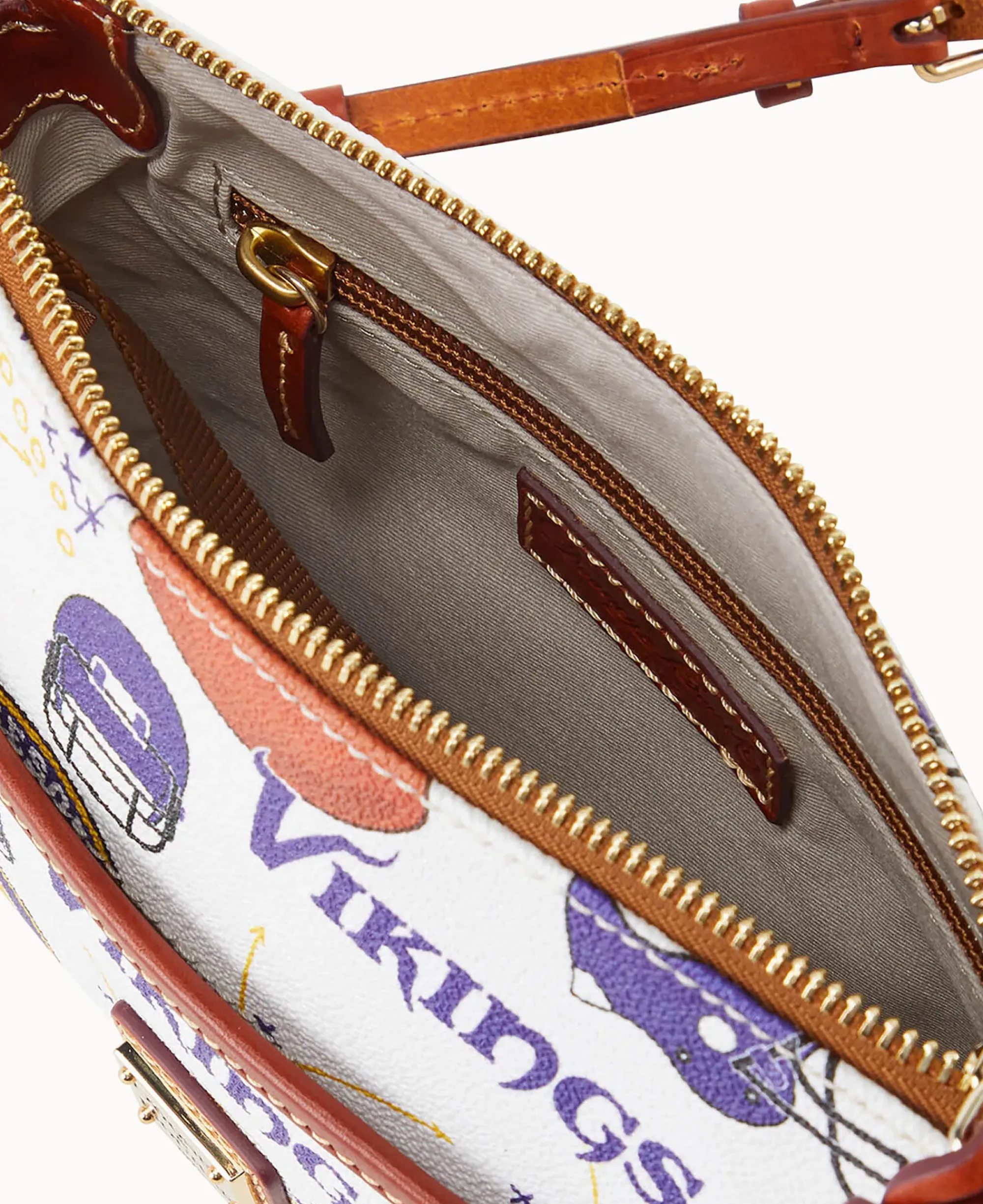 Dooney & Bourke Game Day Ready|Printed Fabric<NFL Ginger Crossbody VIKINGS