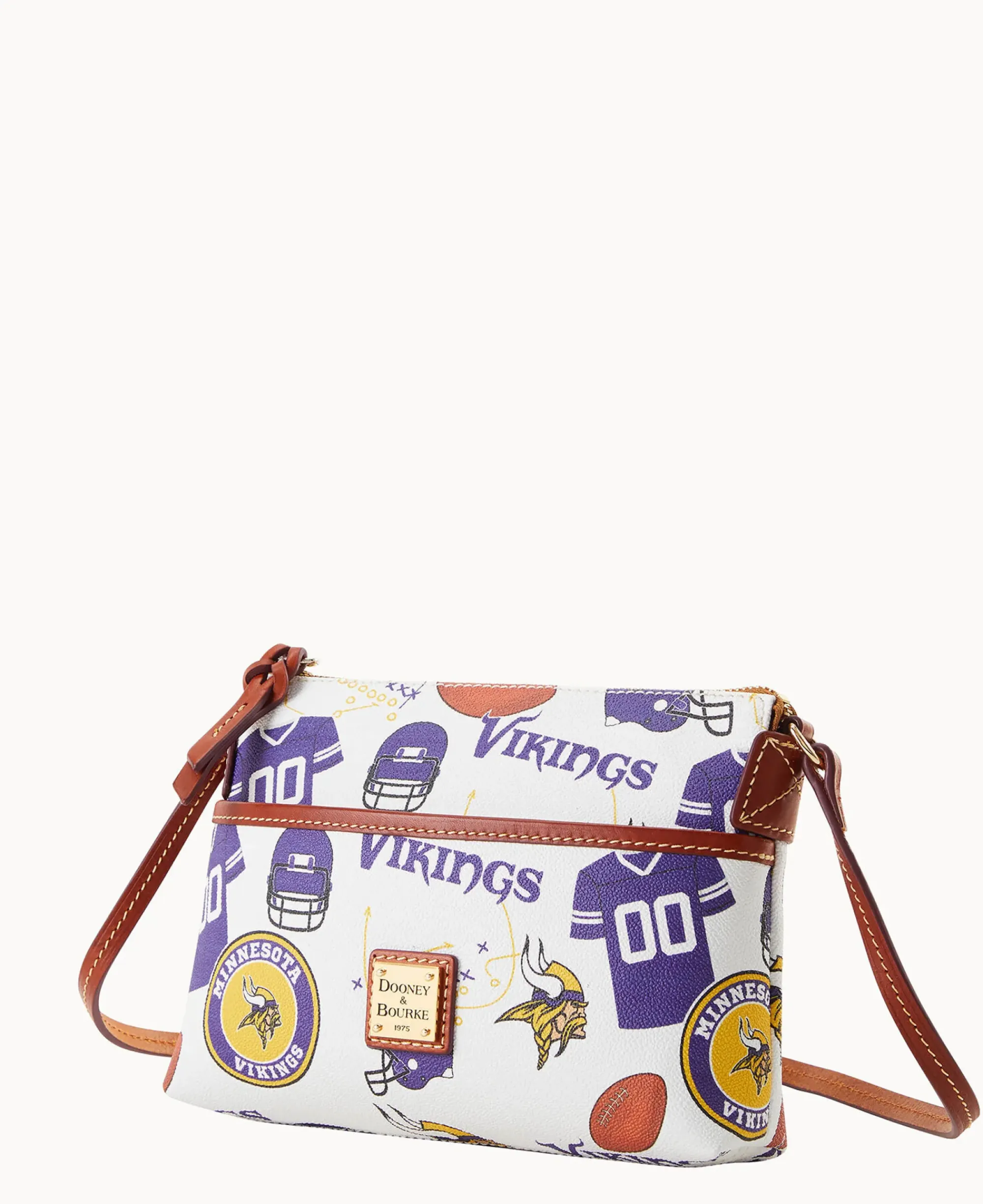 Dooney & Bourke Game Day Ready|Printed Fabric<NFL Ginger Crossbody VIKINGS