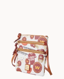 Dooney & Bourke Game Day Ready|Printed Fabric<NFL N S Triple Zip Crossbody WASHINGTON