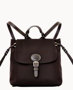 Dooney & Bourke Spring Style|Ready For the Getaway<Nylon Flap Backpack Black Black