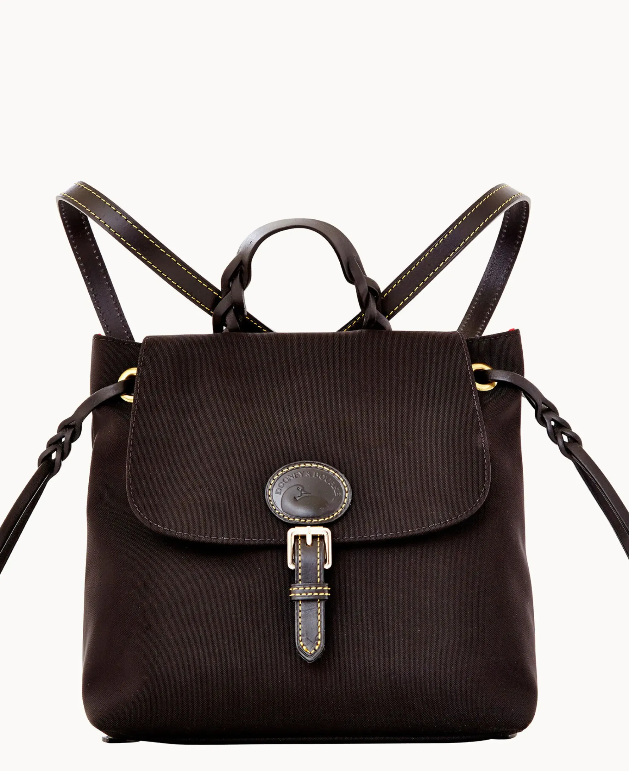 Dooney & Bourke Spring Style|Ready For the Getaway<Nylon Flap Backpack Black Black