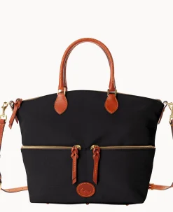 Dooney & Bourke Spring Style|Ready For the Getaway<Nylon Large Pocket Satchel Black