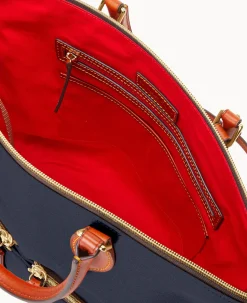 Dooney & Bourke Spring Style|Ready For the Getaway<Nylon Large Pocket Satchel Navy