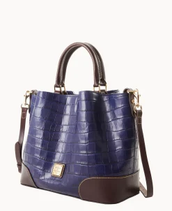 Dooney & Bourke Ready For the Getaway|Exotic Leather<Oakdale Brenna Midnight Blue
