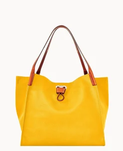 Dooney & Bourke Pebbled Leather|Shoulder Bags<Oncour Roux Pebble Full Up Sunflower