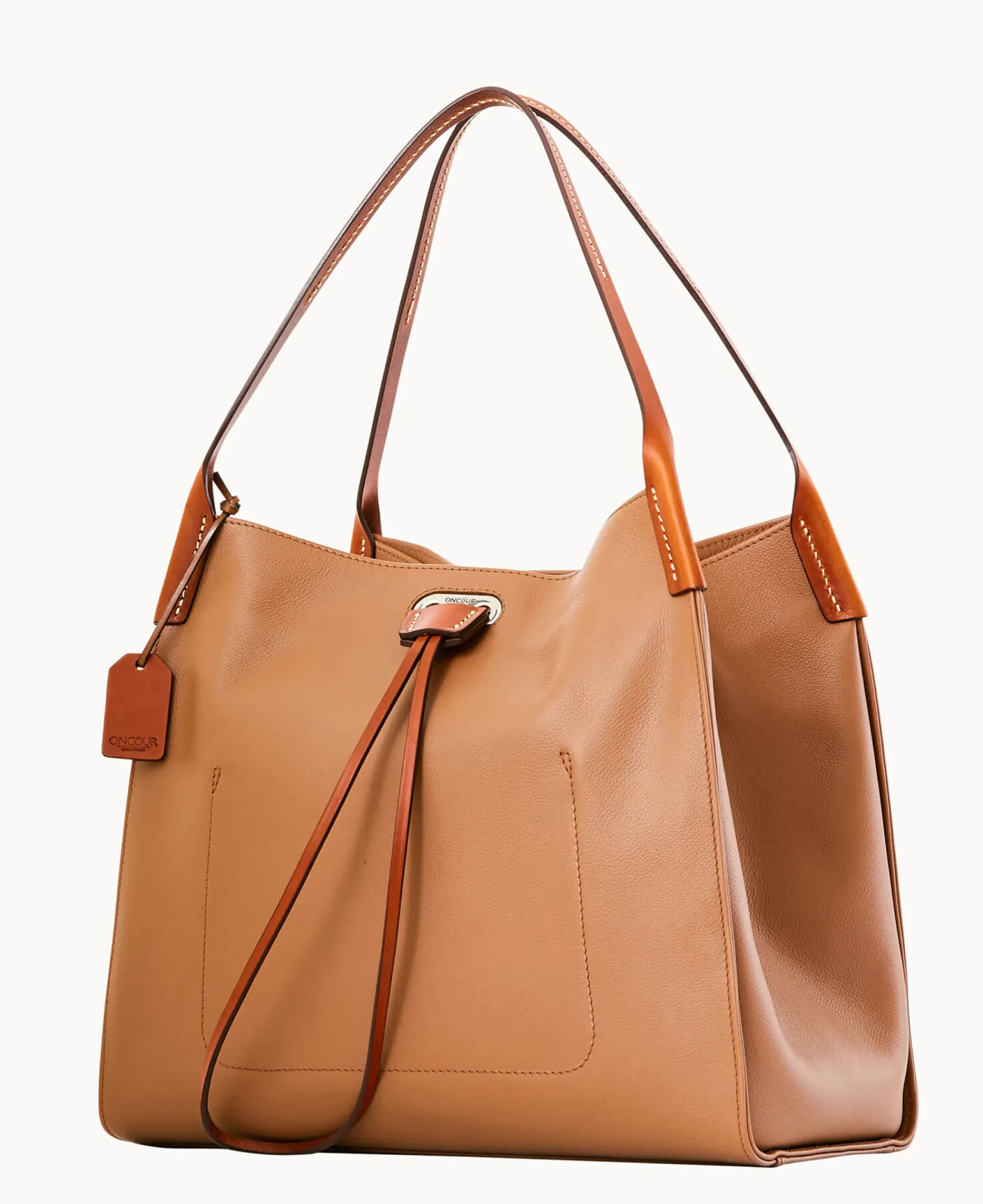 Dooney & Bourke Ready For the Getaway|Textured Leather<Oncour Twist Full Up Two Dark Taupe