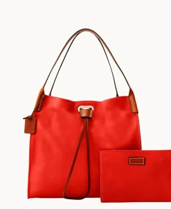 Dooney & Bourke Smooth Leather|Shoulder Bags<Oncour Victoria Full Up Persimmon