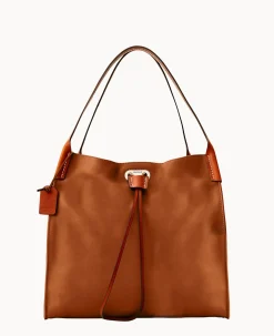 Dooney & Bourke Smooth Leather|Shoulder Bags<Oncour Victoria Full Up Chestnut