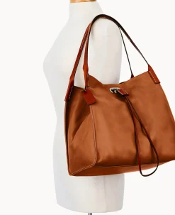 Dooney & Bourke Smooth Leather|Shoulder Bags<Oncour Victoria Full Up Chestnut