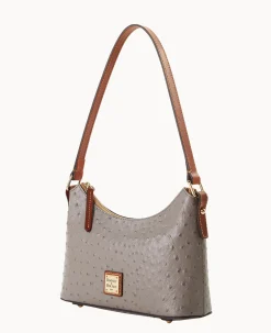 Dooney & Bourke Exotic Leather|Shoulder Bags<Ostrich Baguette Grey