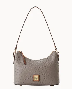 Dooney & Bourke Exotic Leather|Shoulder Bags<Ostrich Baguette Grey