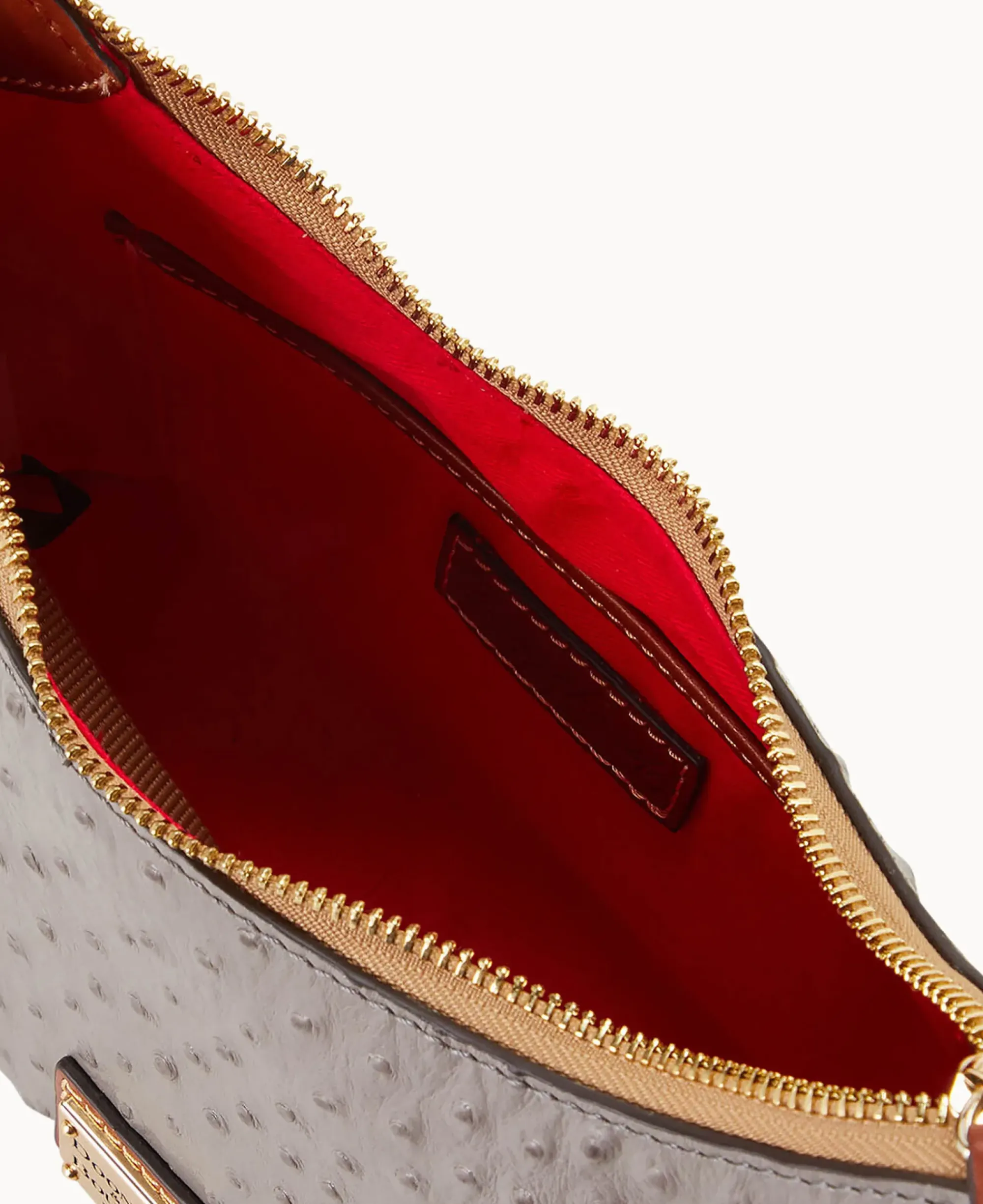 Dooney & Bourke Exotic Leather|Shoulder Bags<Ostrich Baguette Grey