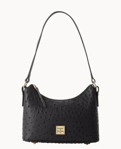 Dooney & Bourke Exotic Leather|Shoulder Bags<Ostrich Baguette Black