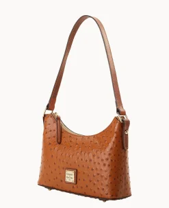 Dooney & Bourke Exotic Leather|Shoulder Bags<Ostrich Baguette Caramel