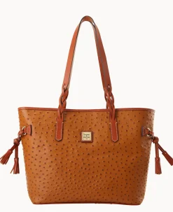 Dooney & Bourke Exotic Leather|Shoulder Bags<Ostrich Bailey Caramel