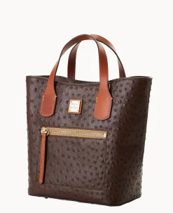 Dooney & Bourke Exotic Leather|Shoulder Bags<Ostrich Brinley Brown Tmoro