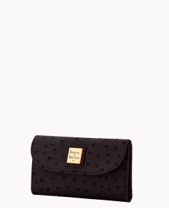 Dooney & Bourke Grab and Go|Clutches<Ostrich Continental Clutch Black