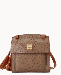 Dooney & Bourke Exotic Leather|Mini Bags<Ostrich Crossbody Mushroom