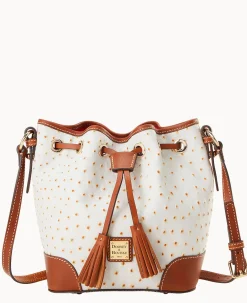 Dooney & Bourke Exotic Leather|Mini Bags<Ostrich Crossbody Drawstring Bone