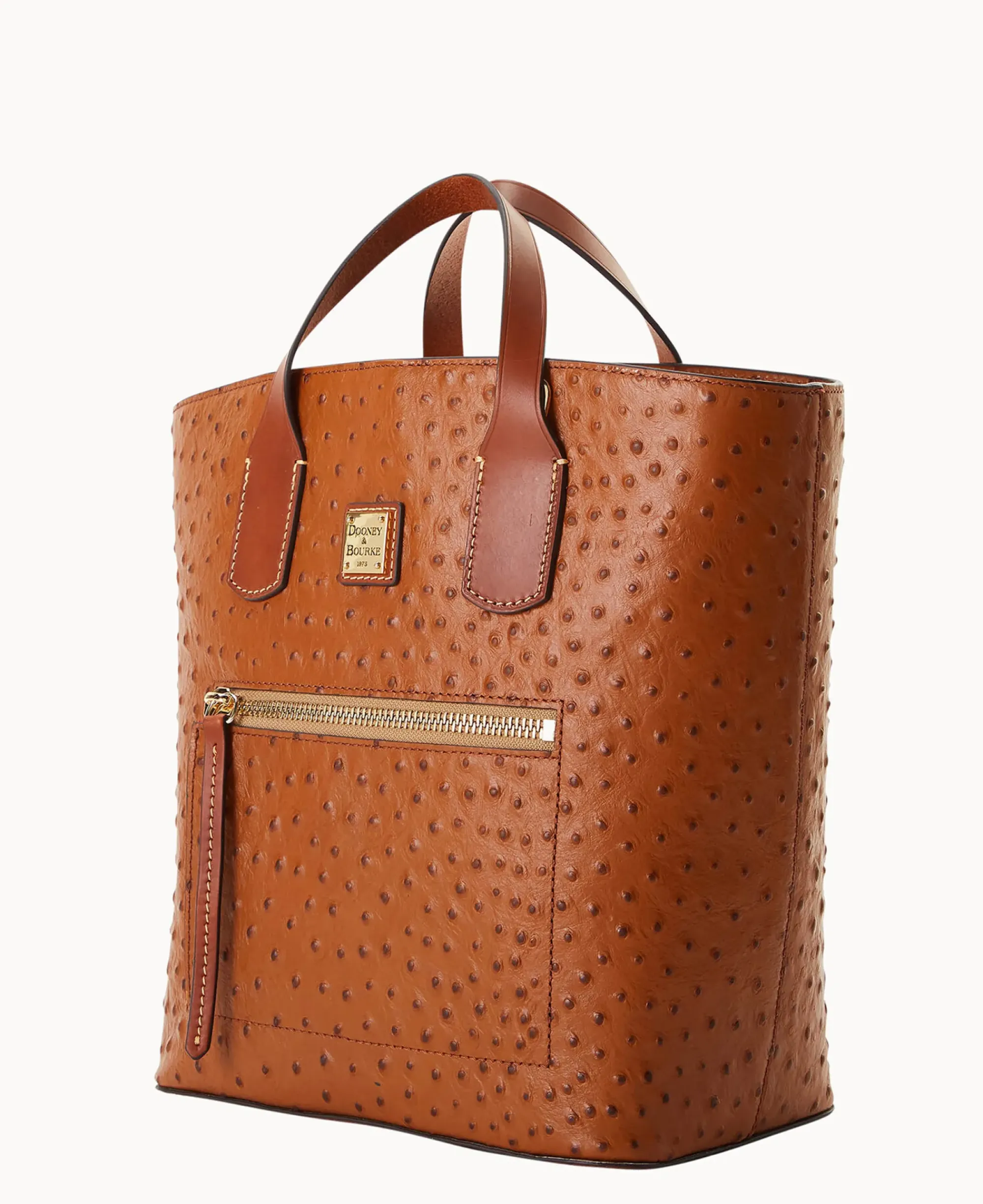 Dooney & Bourke Exotic Leather|Shoulder Bags<Ostrich Darla Shopper Caramel