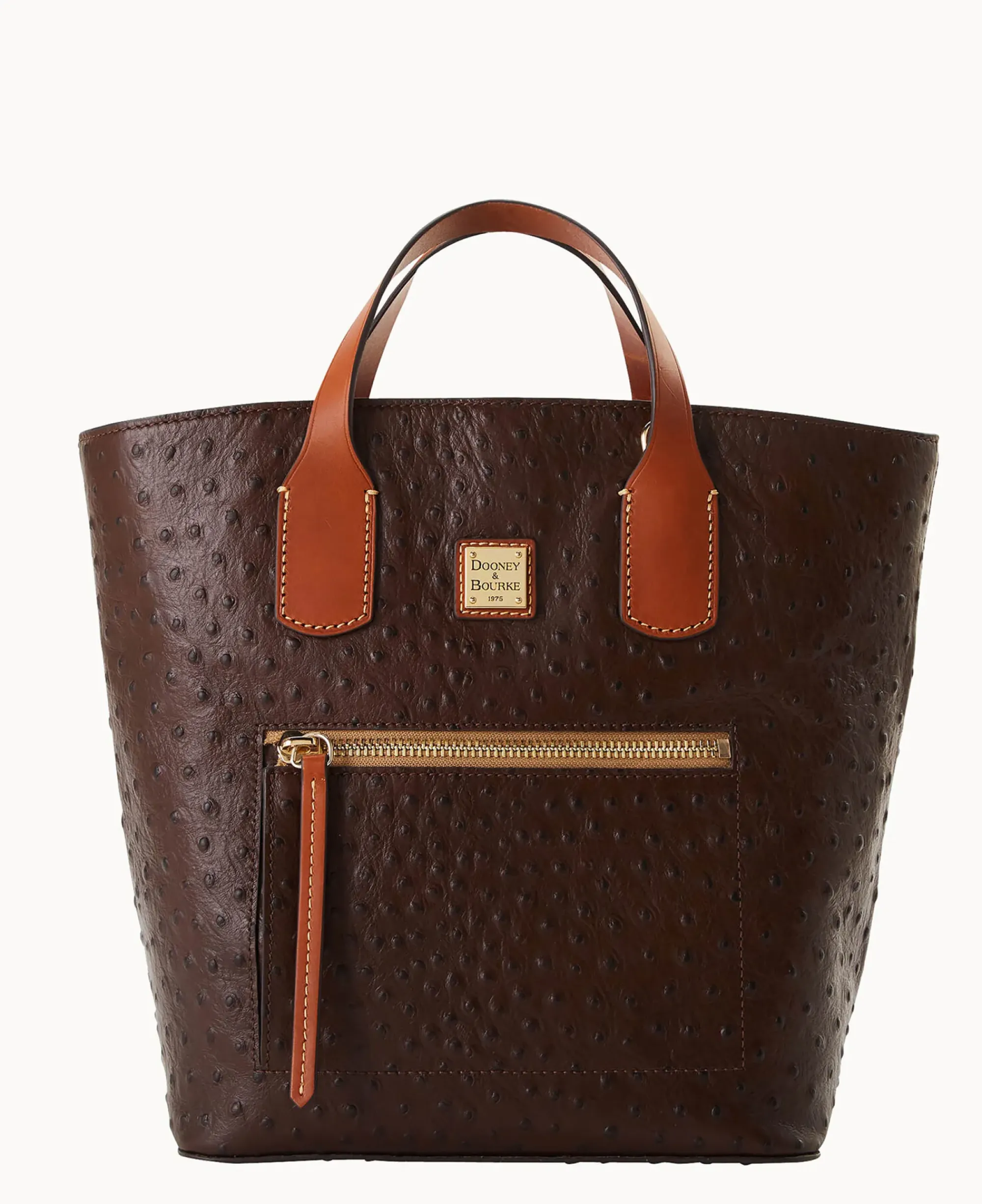 Dooney & Bourke Exotic Leather|Shoulder Bags<Ostrich Darla Shopper Brown Tmoro