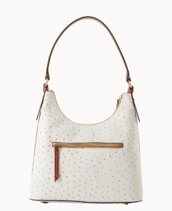 Dooney & Bourke Exotic Leather|Shoulder Bags<Ostrich Hobo Bone