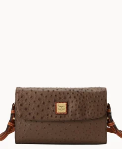 Dooney & Bourke Grab and Go|Clutches<Ostrich Lacey Clutch Mushroom