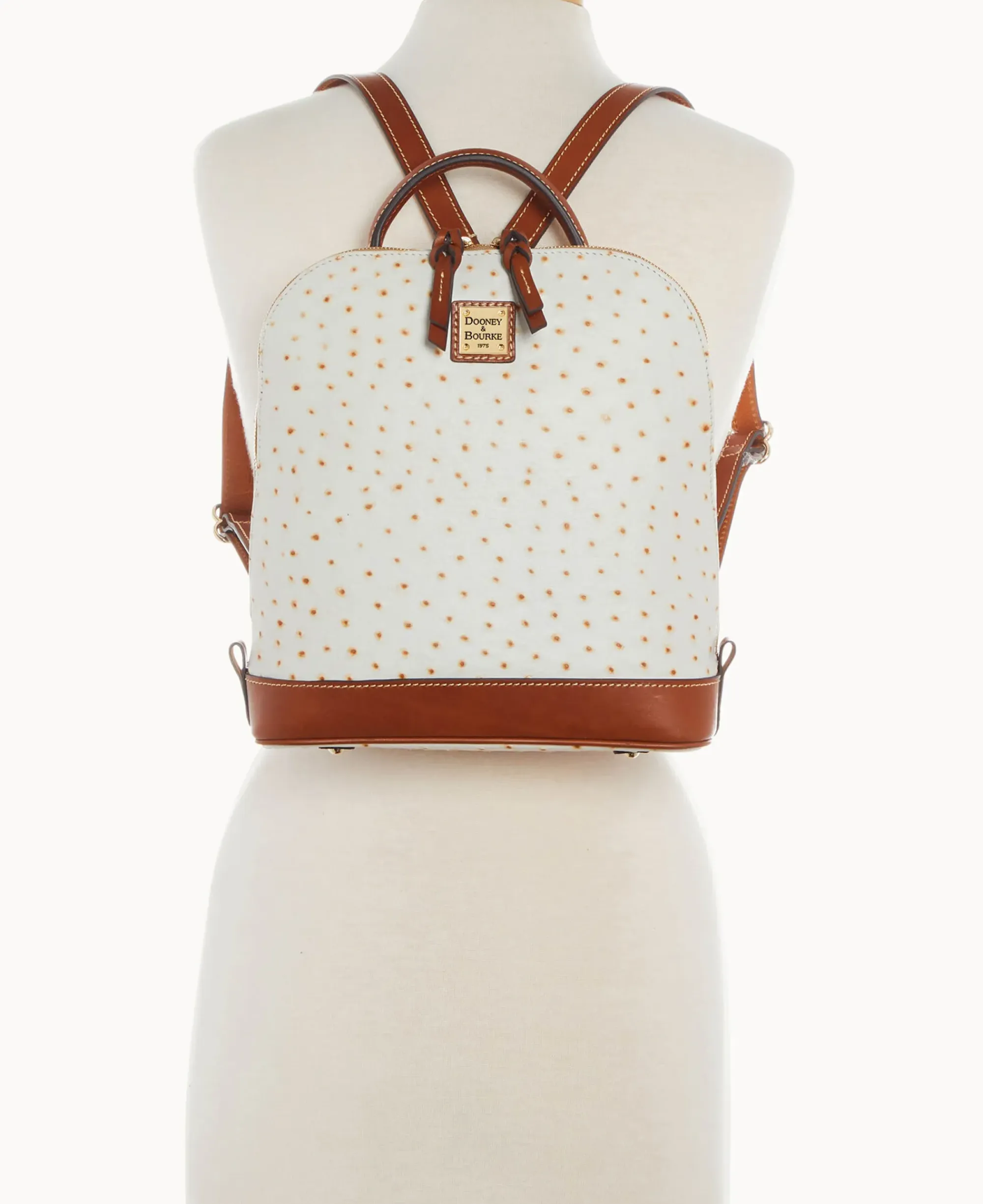 Dooney & Bourke Ready For the Getaway|Exotic Leather<Ostrich Pod Backpack Bone