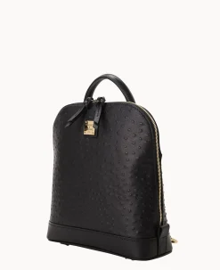 Dooney & Bourke Ready For the Getaway|Exotic Leather<Ostrich Pod Backpack Black
