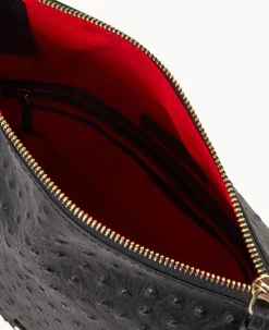 Dooney & Bourke Exotic Leather|Shoulder Bags<Ostrich Randy Black