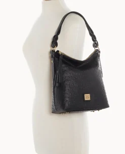 Dooney & Bourke Exotic Leather|Shoulder Bags<Ostrich Randy Black