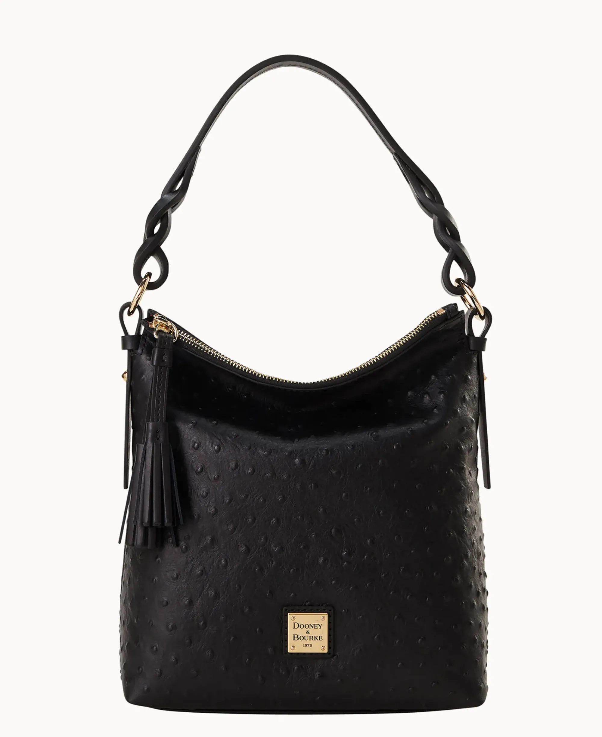 Dooney & Bourke Exotic Leather|Shoulder Bags<Ostrich Randy Black