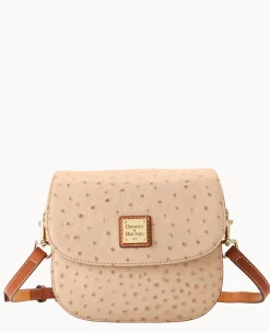 Dooney & Bourke Exotic Leather|Mini Bags<Ostrich Saddle Bag Sand