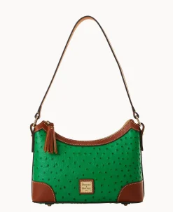 Dooney & Bourke Exotic Leather|Shoulder Bags<Ostrich Shoulder Bag Kelly Green