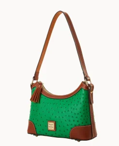 Dooney & Bourke Exotic Leather|Shoulder Bags<Ostrich Shoulder Bag Kelly Green
