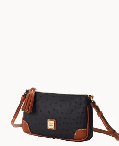 Dooney & Bourke Exotic Leather|Mini Bags<Ostrich Slim Crossbody Black